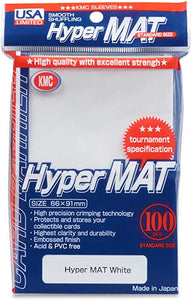 KMC Hyper Matte White 100-count Standard Size Sleeves Pack [USA packaging]