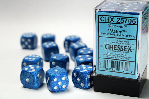 Chessex Speckled® 16mm d6 Water Dice Block™ (12 dice)