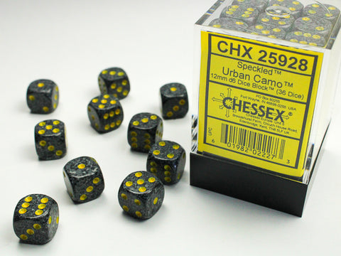 Chessex Speckled® 12mm d6 Urban Camo™ Dice Block™ (36 dice)