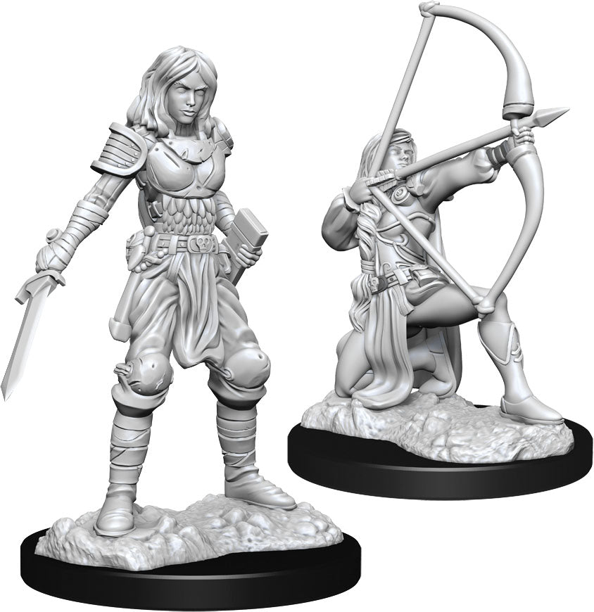 Pathfinder Deep Cuts Unpainted Miniatures: W15 Human Fighter Female