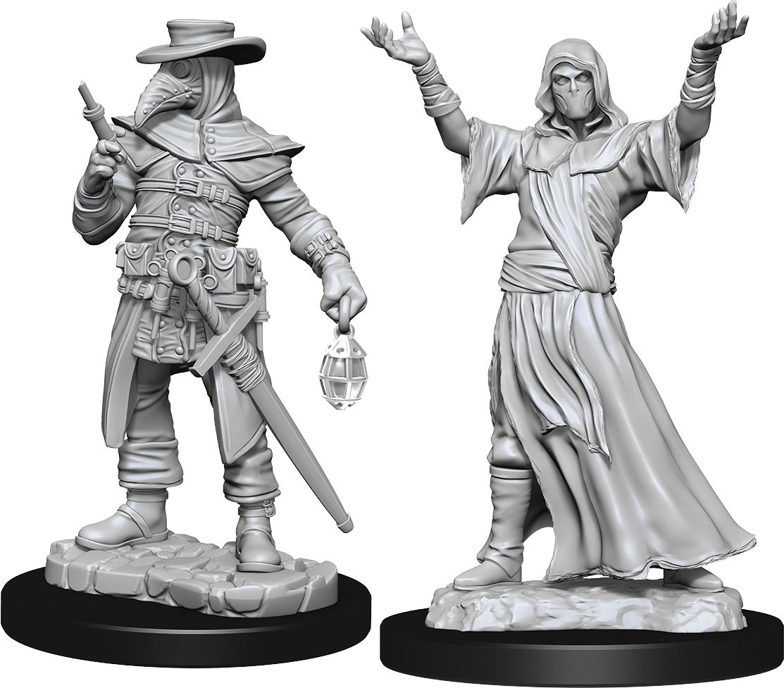 WizKids Deep Cuts Unpainted Miniatures: W15 Plague Doctor & Cultist