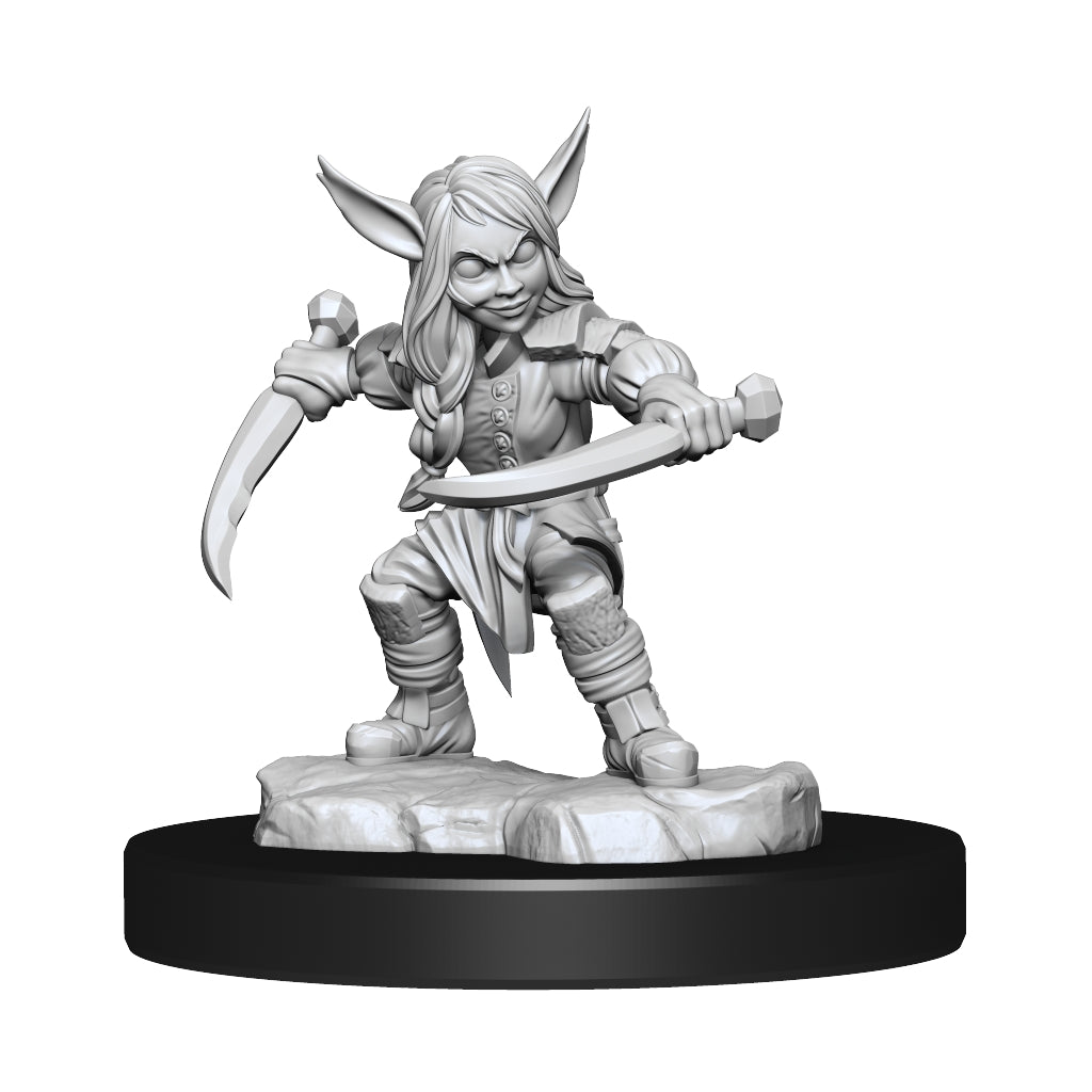 Critical Role Unpainted Miniatures: W1 Goblin Sorceror and Rogue Female