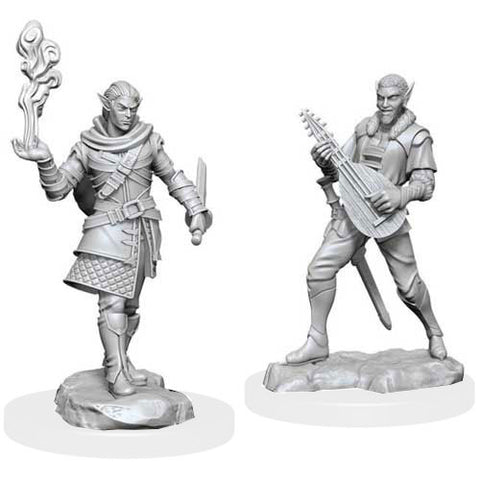 Critical Role Unpainted Miniatures: W1 Pallid Elf Rogue and Bard Male