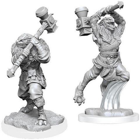 Critical Role Unpainted Miniatures: W1 Ravenite Half-Dragon Barbarian Female